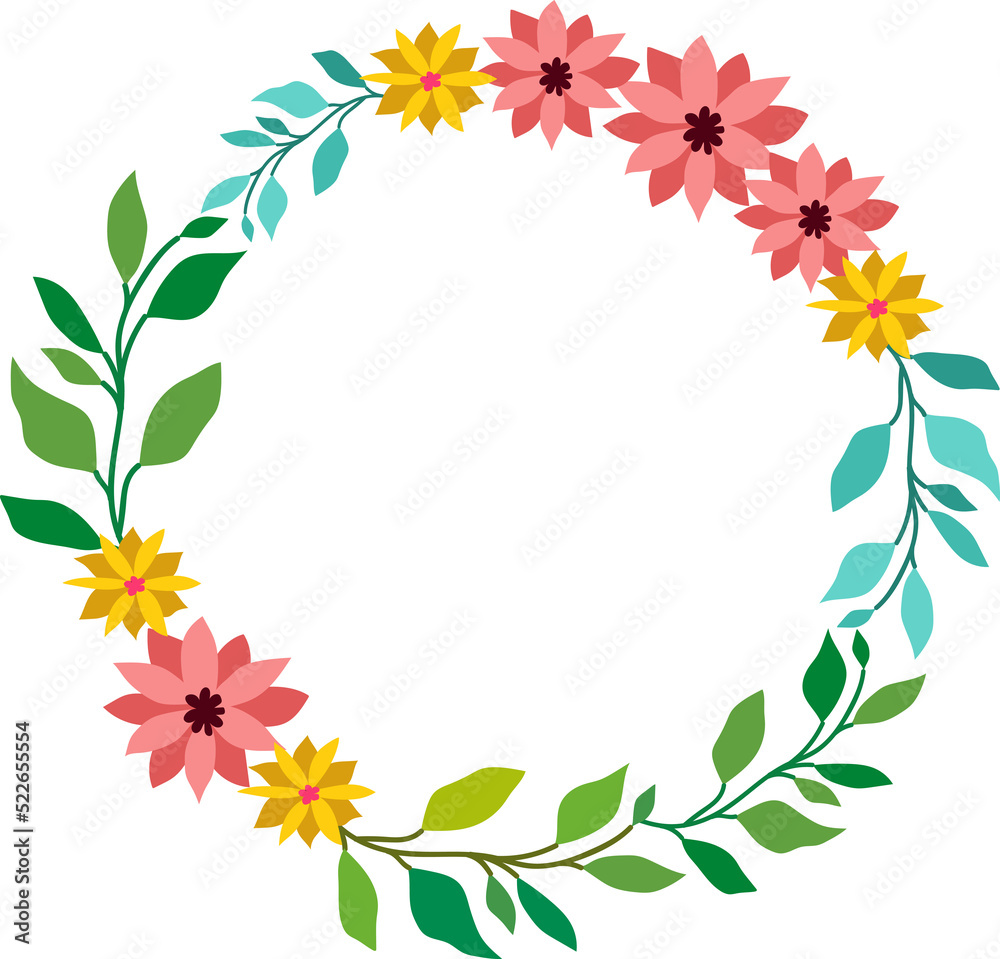 Foliage wreath illustration Foliage wreath illustration