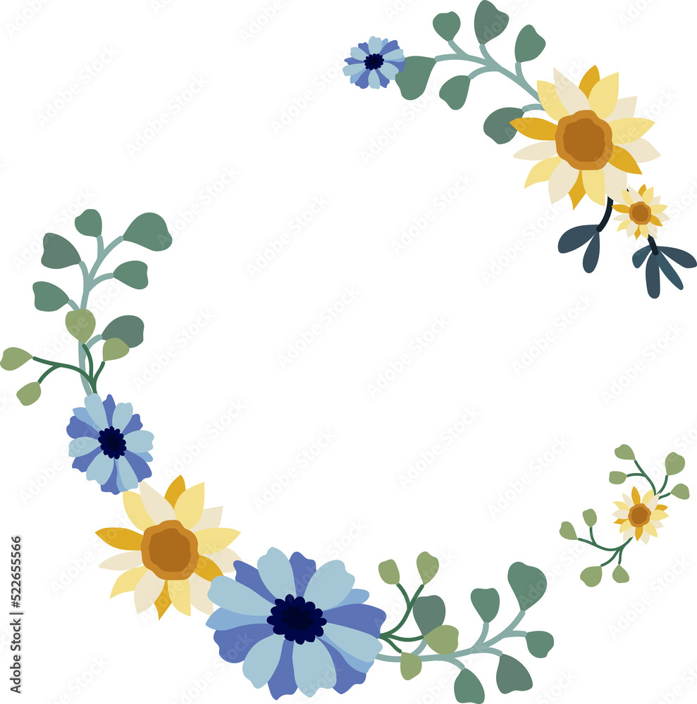 Foliage wreath illustration Foliage wreath illustration