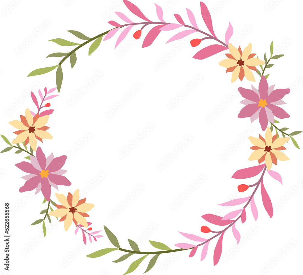 Foliage wreath illustration