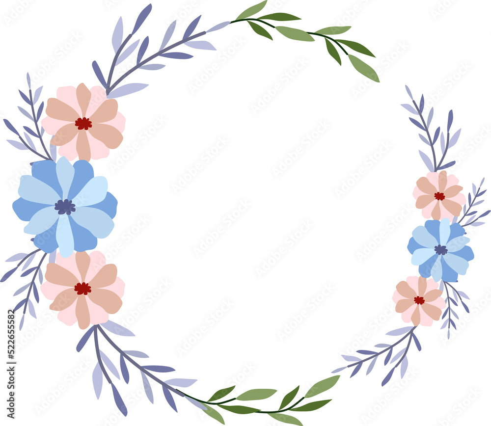 Foliage wreath illustration