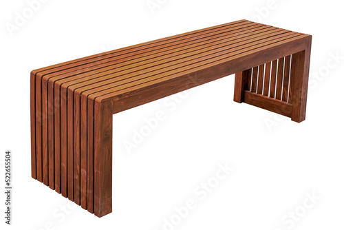 Wooden bench isolated .