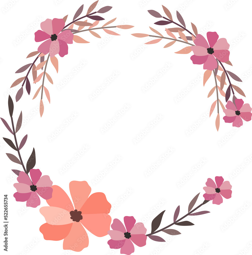 Foliage wreath illustration