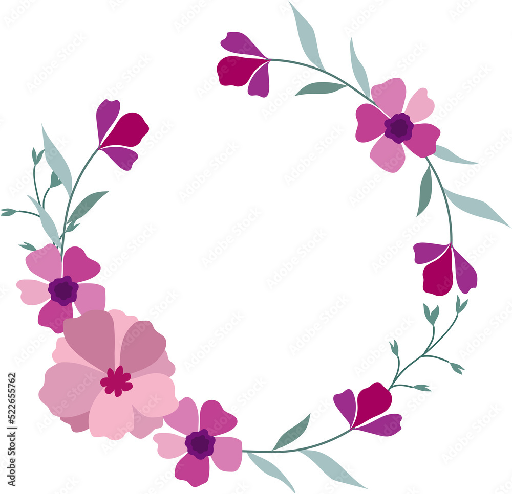 Foliage wreath illustration