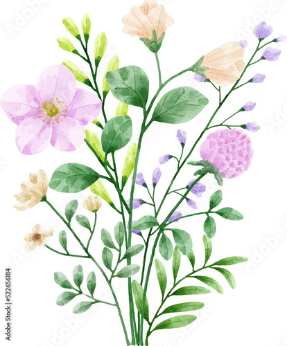 Watercolor Flower Bouquet © Johnstocker