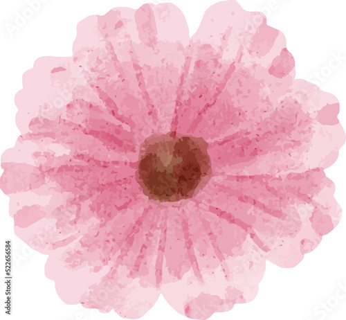 Fototapeta Naklejka Na Ścianę i Meble -  Watercolor Flower Cutout