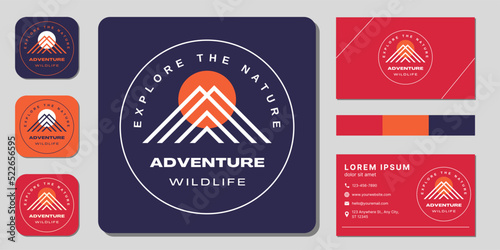 mountain line logo and business card design
