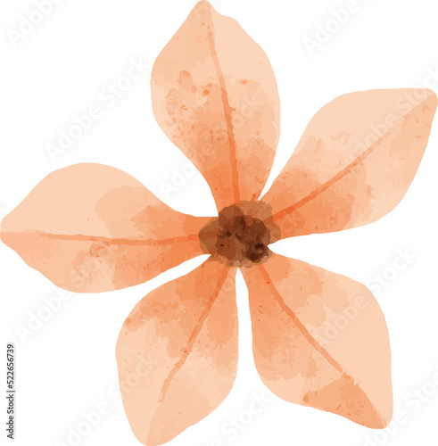 Fototapeta Naklejka Na Ścianę i Meble -  Watercolor Flower Cutout