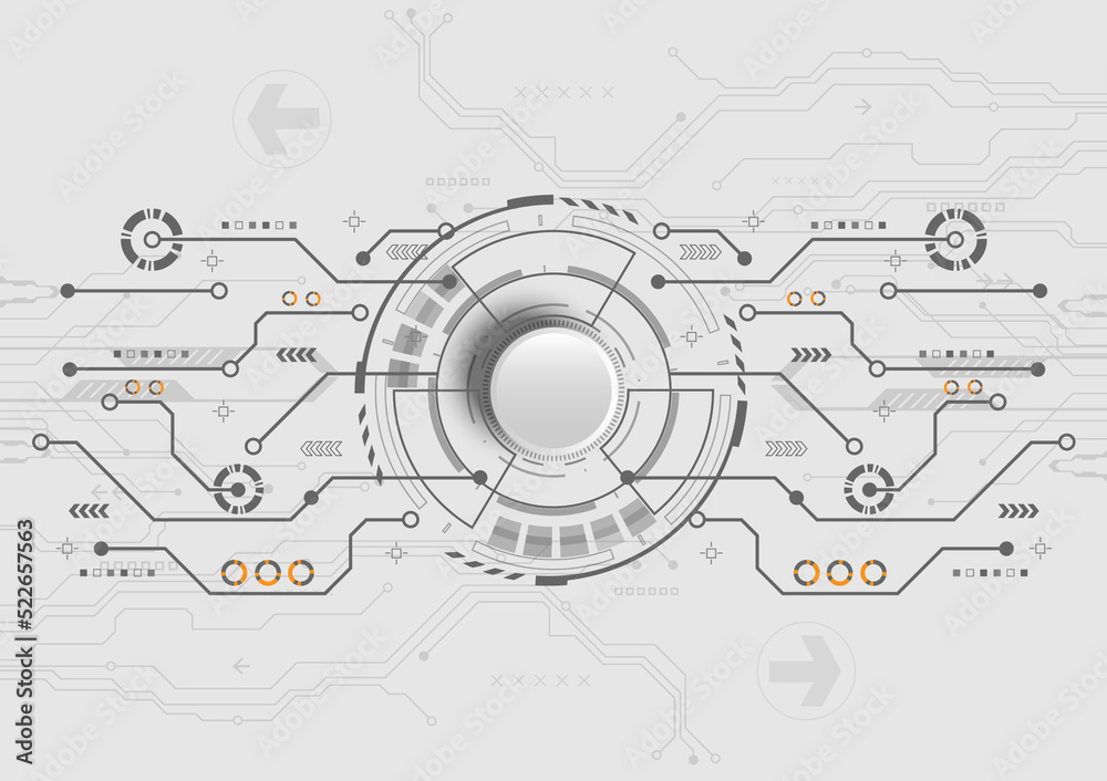 high tech communication concept abstract technology background Circle blank space for your message