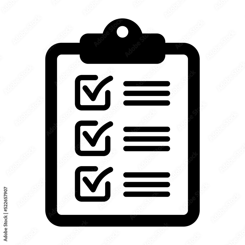 Clipboard icon. Checklist sign symbol for web site and app design. Clipboard icon. Checklist sign symbol for web site and app design.