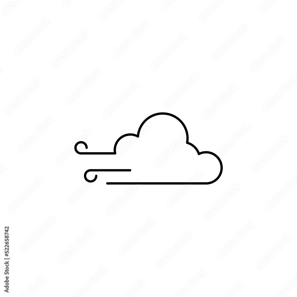 Wind, Air Thin Line Icon Vector Illustration Logo Template. Suitable For Many Purposes. Wind, Air Thin Line Icon Vector Illustration Logo Template. Suitable For Many Purposes.