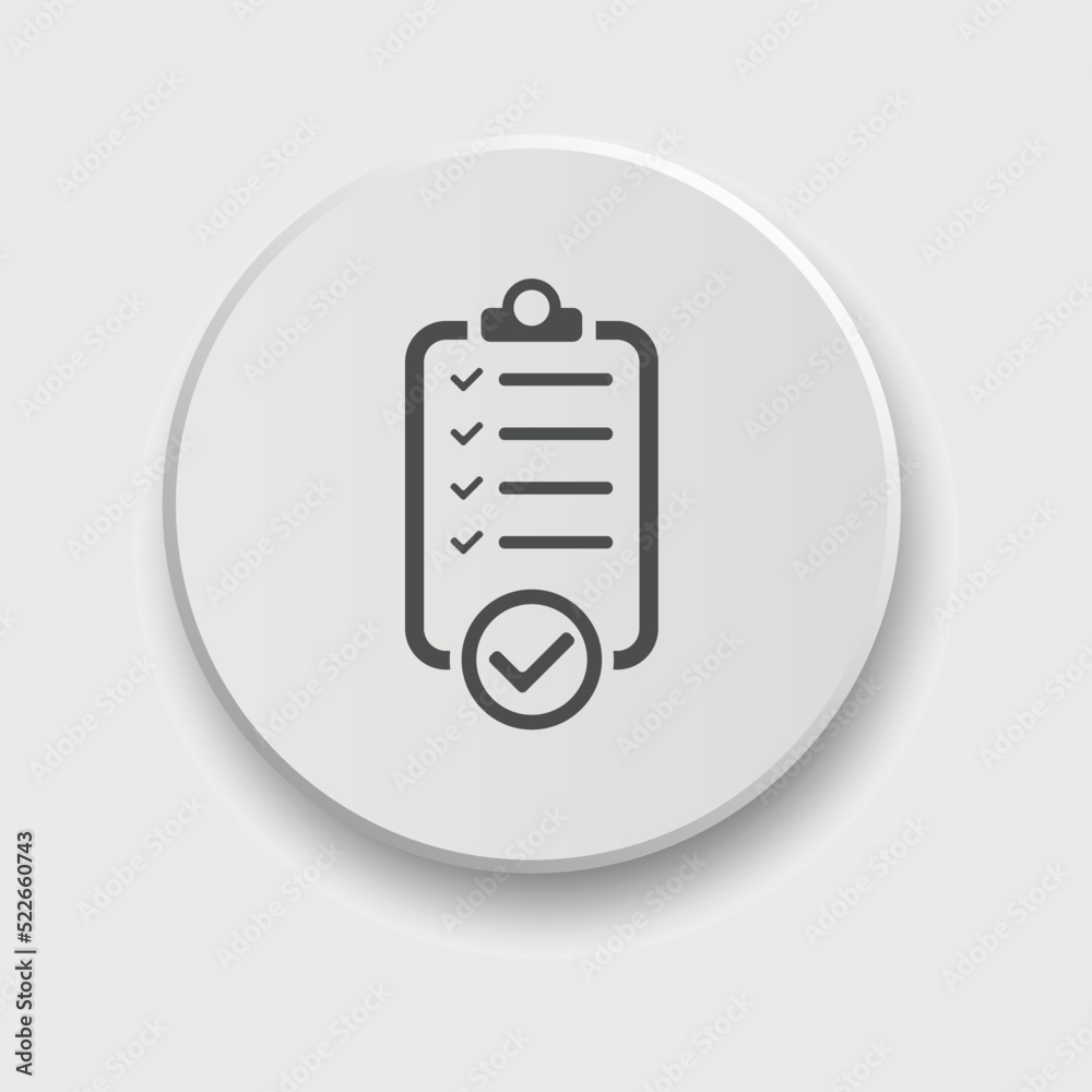 checklist icon with button. Vector illustration.
checklist icon with button. Vector illustration.