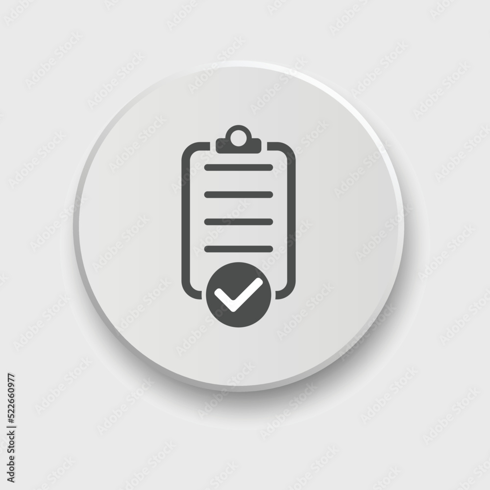 checklist icon with button. Vector illustration.
checklist icon with button. Vector illustration.