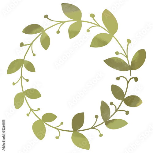 Watercolor Leaf, Green leaves clipart.