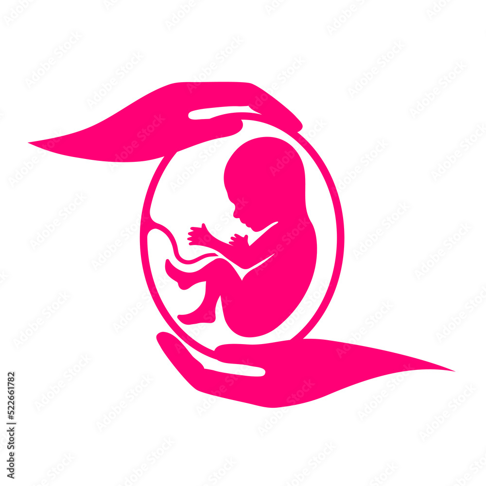Baby in mother's hands vector illustration Baby in mother's hands vector illustration