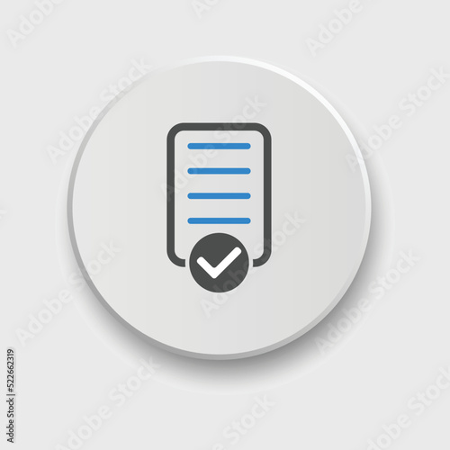 Free Download checklist icon with button. Vector illustration. 
 - GFXLoad