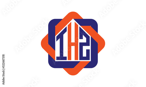 IHZ three letter real estate logo with home icon logo design vector template | construction logo | housing logo | engineering logo | initial letter logo | minimalist logo | property logo | photo