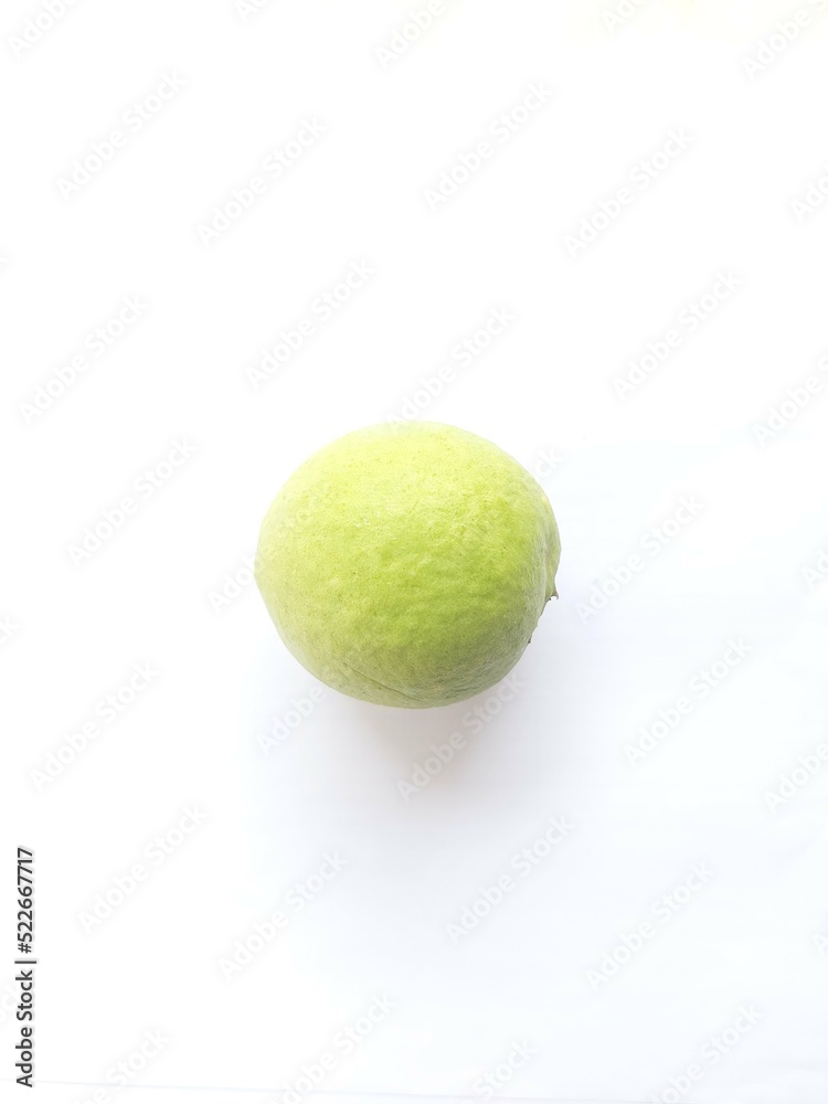Fresh young guava on a white background
Fresh young guava on a white background