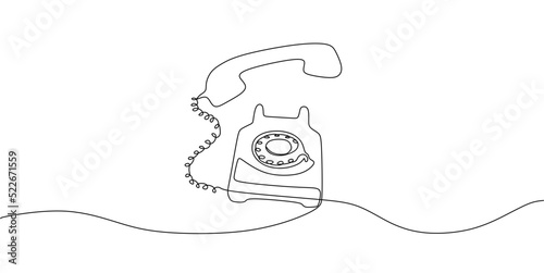 single line telephone old school one line illustration