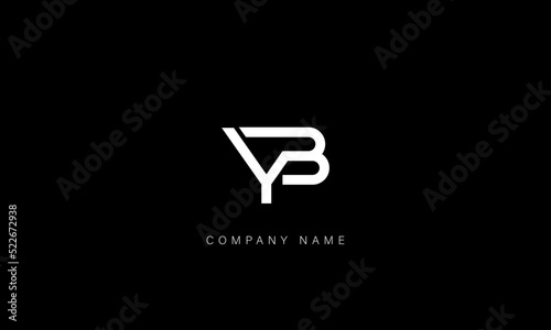 BY, YB Abstract Letters Logo Monogram