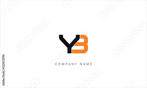BY, YB Abstract Letters Logo Monogram