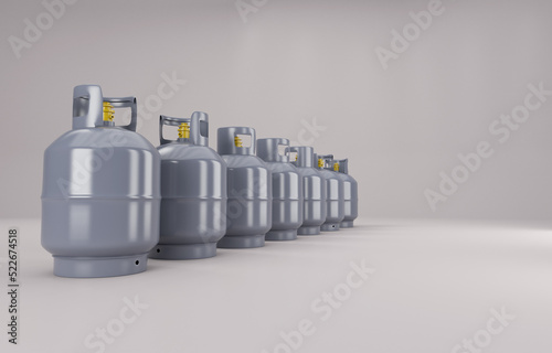 GROUP OF LPG GAS CYLINDERS photo