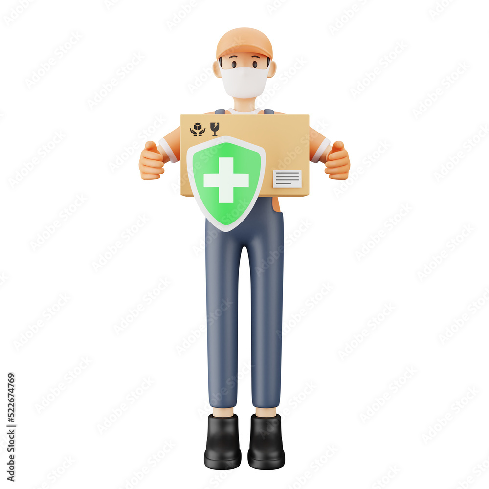 Clean and safe delivery 3d illustration Clean and safe delivery 3d illustration