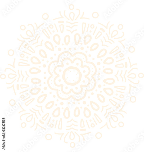 Mandala pattern ornament hand drawing illustration symmetrical meditation art