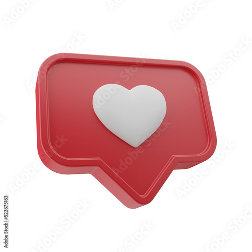 Free Download like notification icon 3d illustration - GFXLoad