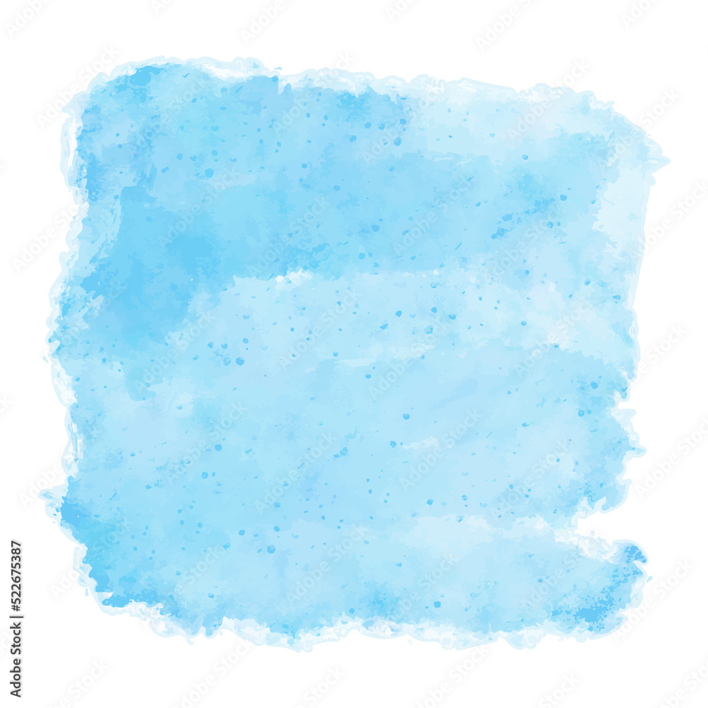 Obraz premium Blue watercolor brush , Splash, Stain.