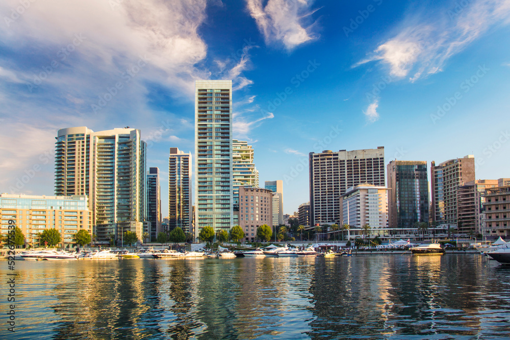 Beautiful view of Zaitunay Bay in Beirut, Lebanon Beautiful view of Zaitunay Bay in Beirut, Lebanon
