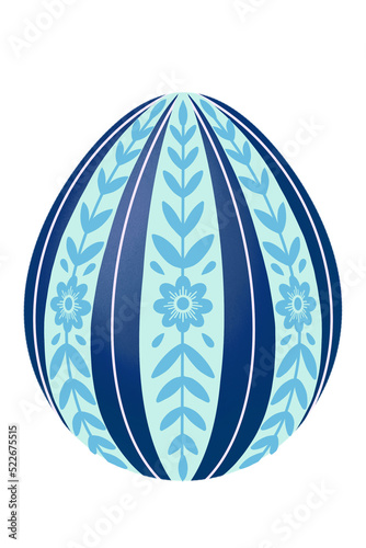 Blue Easter egg .