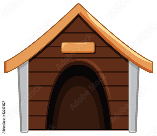 Wooden Dog House Isolated