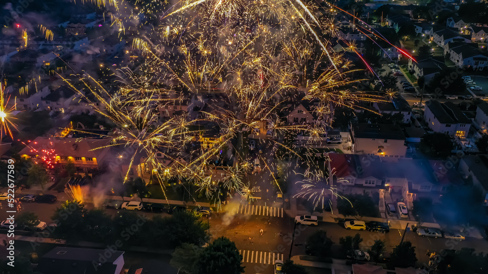 Drone Image or 4th Of July 2022 Skyline