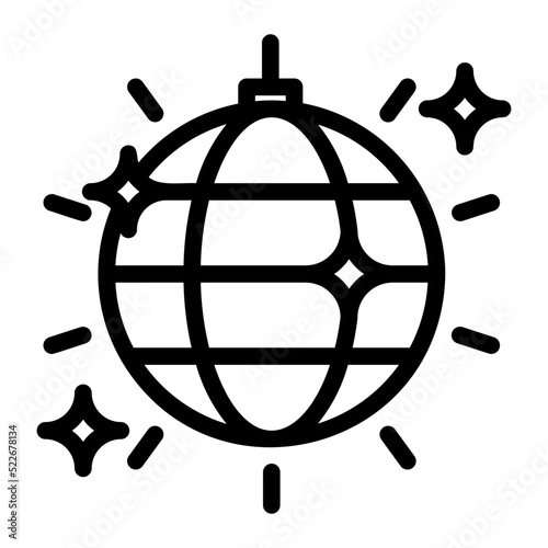 disco ball outline icon