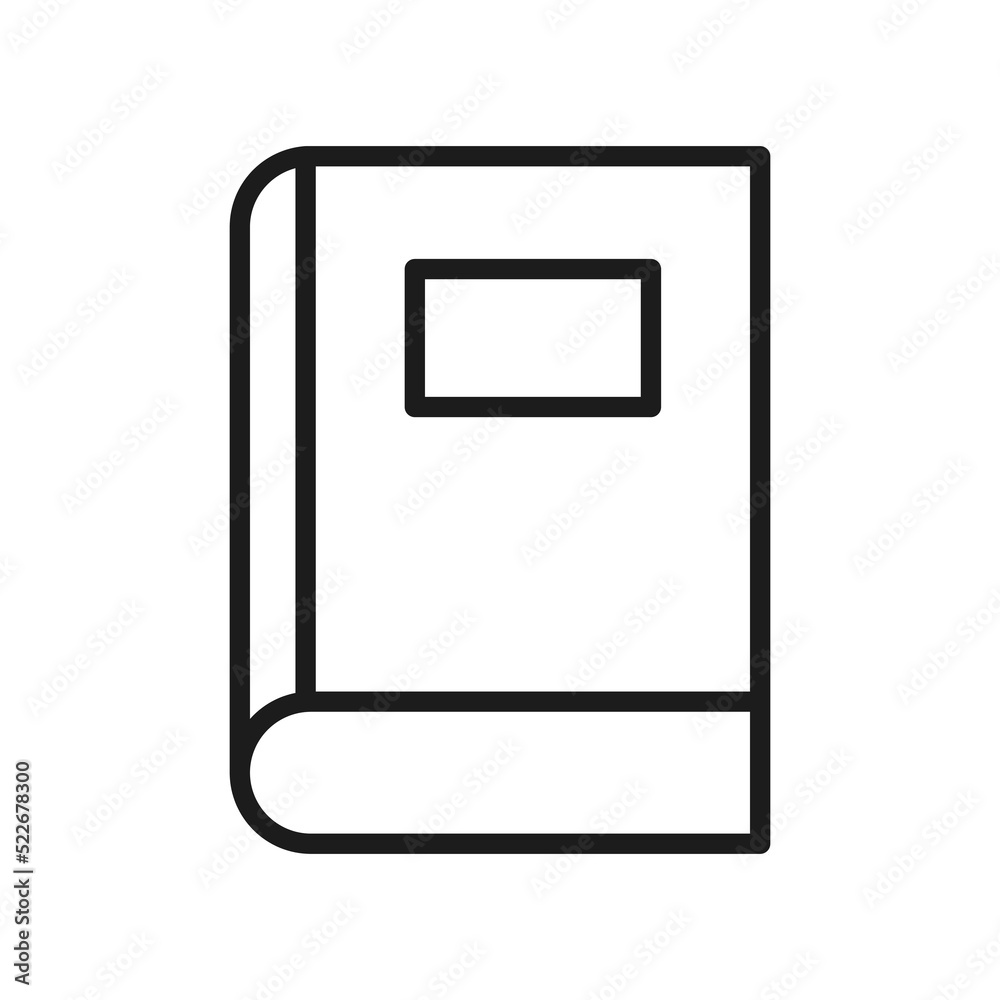 Isolated vector icon of a book. Education, reading symbol. Isolated vector icon of a book. Education, reading symbol.