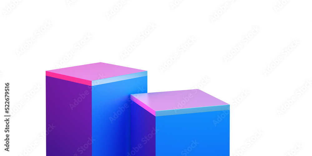 3d podium for mock up for product presentation, colorful background, 3d rendering 3d podium for mock up for product presentation, colorful background, 3d rendering