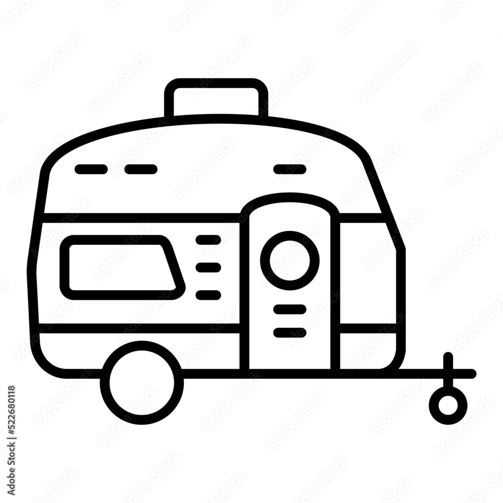 Caravan Line Icon Caravan Line Icon