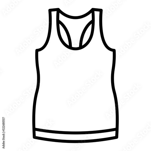 Sleeveless Shirt Line Icon