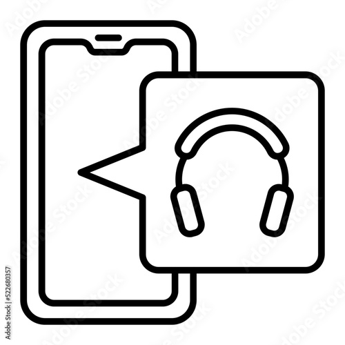 Headphones Line Icon