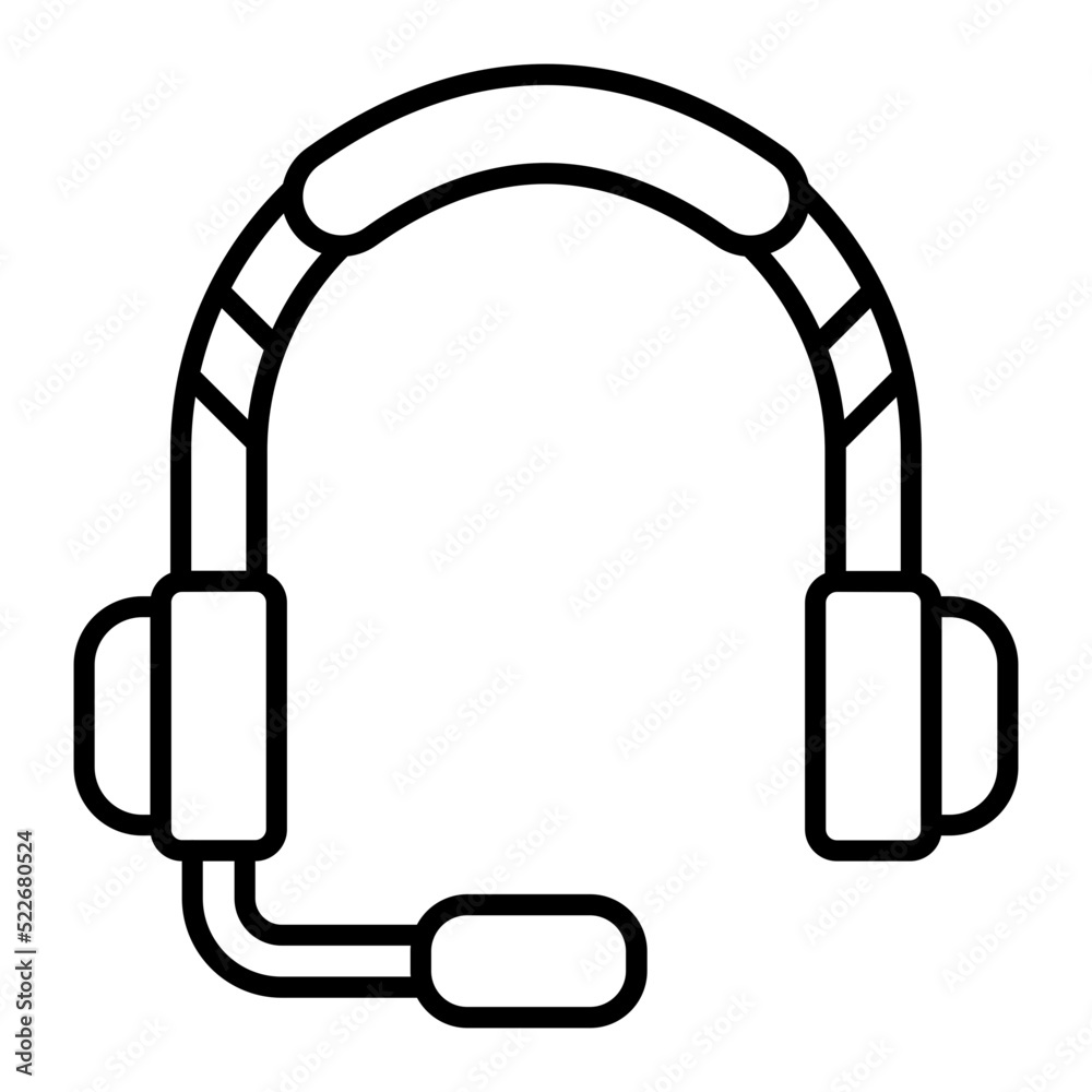 Headphone Line Icon Headphone Line Icon