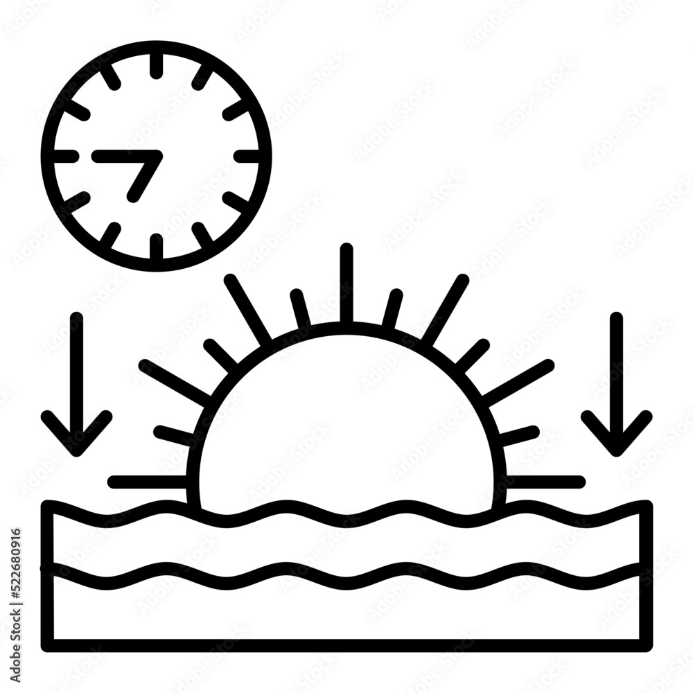 Sunset Line Icon Sunset Line Icon