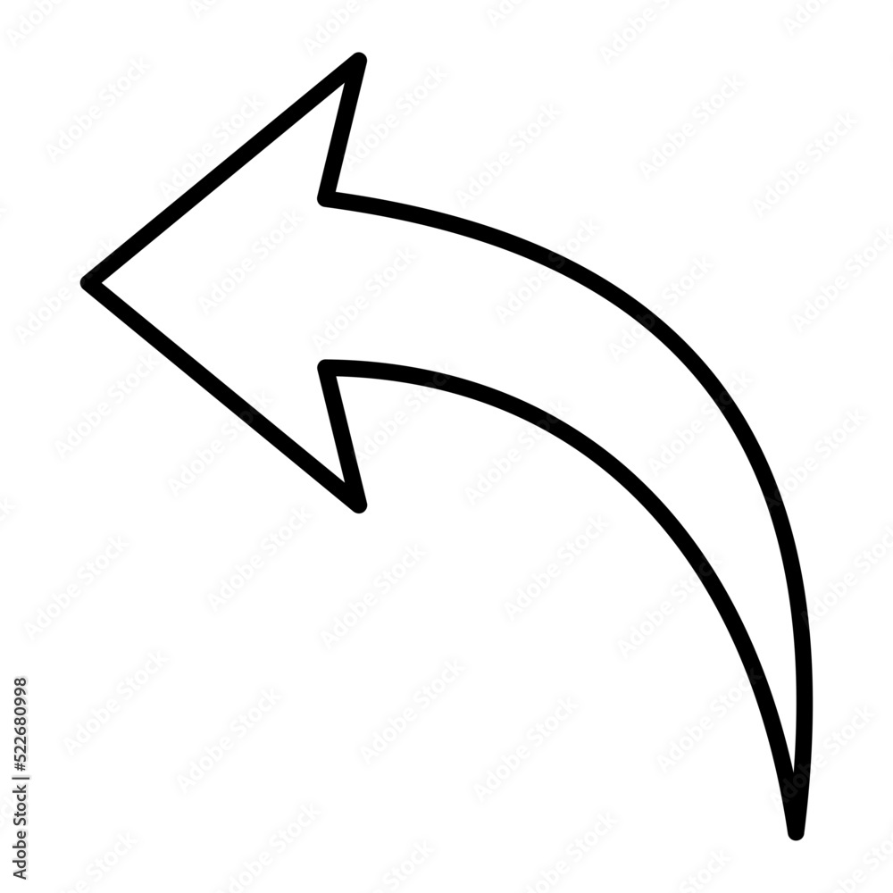 Up Left Line Icon Up Left Line Icon