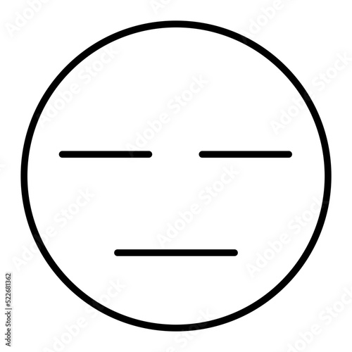 Expressionless Line Icon