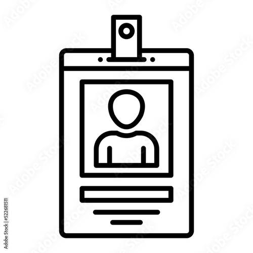 Id Card Line Icon