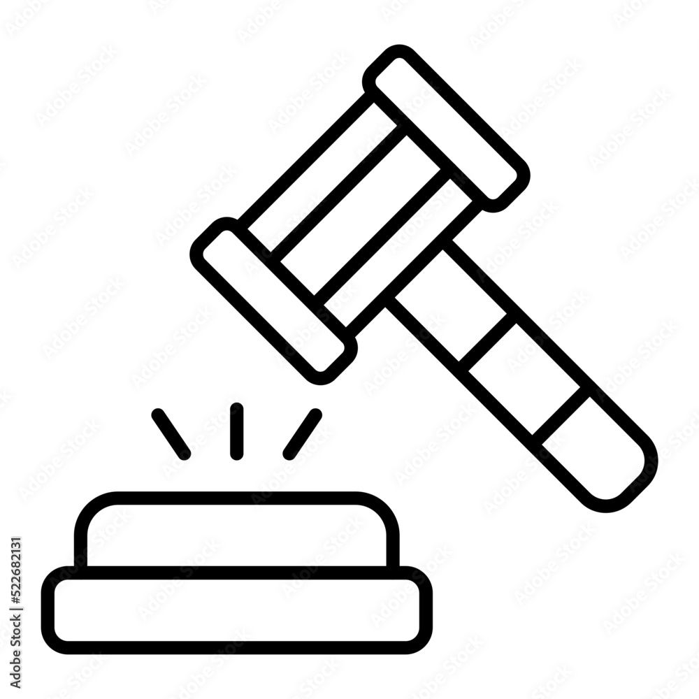 Judge Line Icon Judge Line Icon