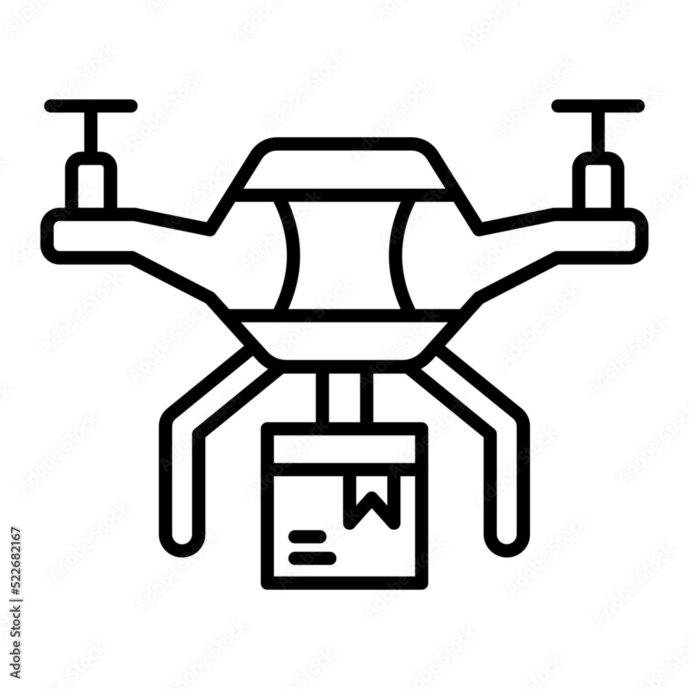 Drone Delivery Line Icon Drone Delivery Line Icon