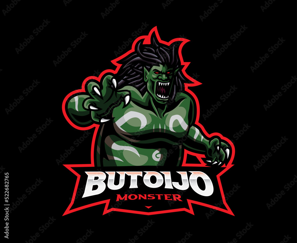 Buto ijo mascot logo design