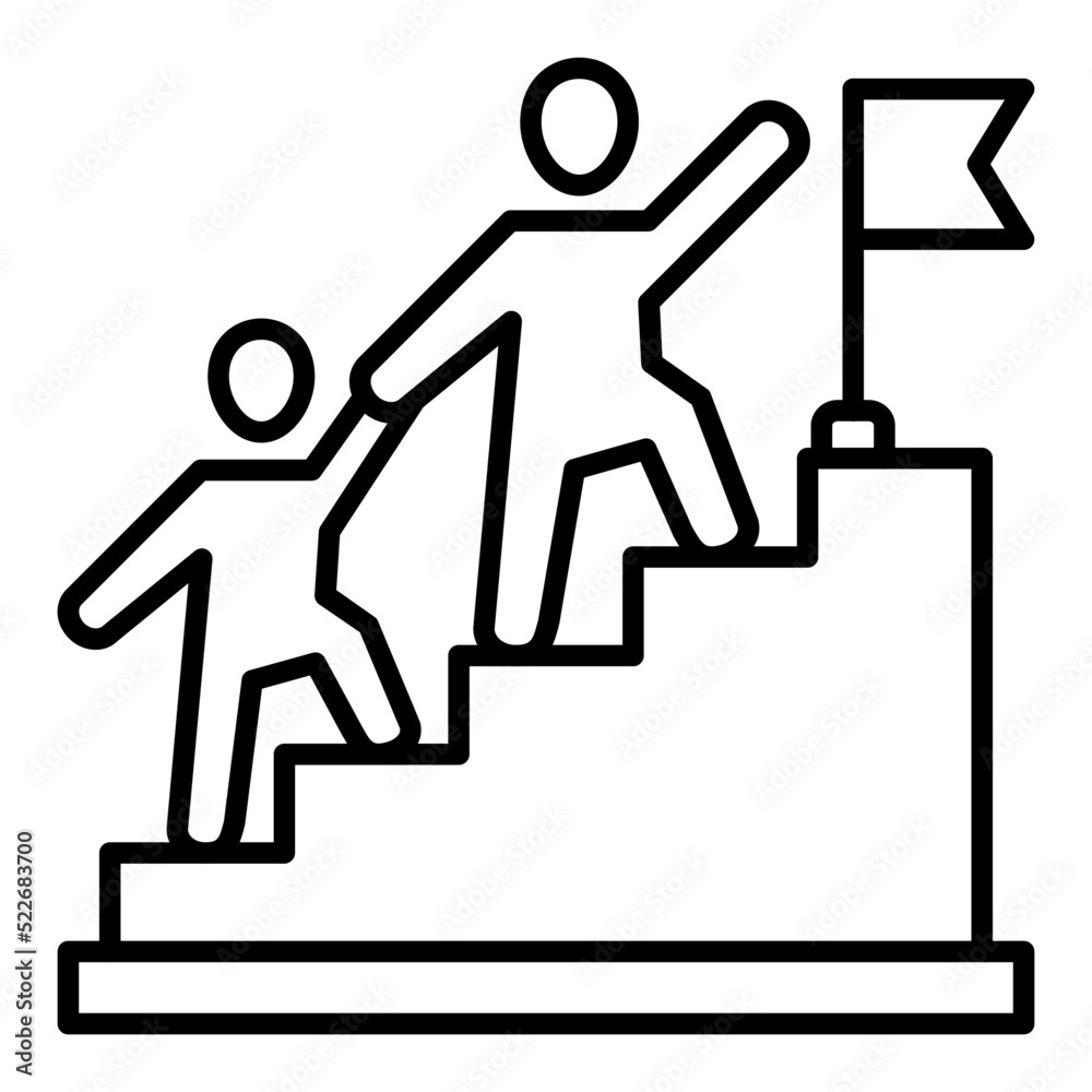 Leadership Line Icon Leadership Line Icon