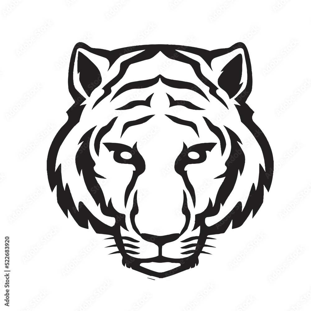 Obraz premium tiger head vector