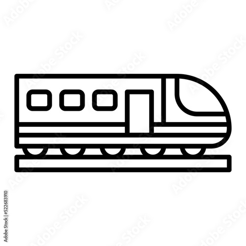 High Speed Train Line Icon